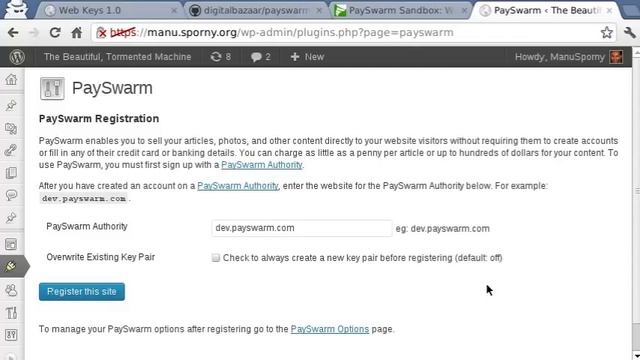 Web Keys Demo - WordPress смотреть онлайн