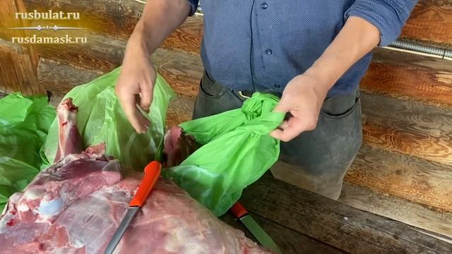 Разделка курдючного барана: Карачаевская спарка (кезлик и бычак), тяпка мясницкая удлиненная смотреть онлайн