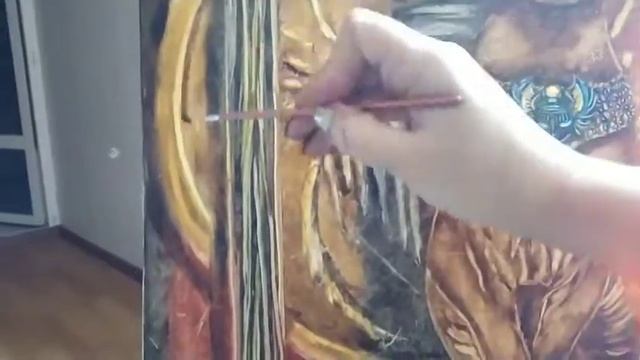 Картина маслом "Скарабей" смотреть онлайн