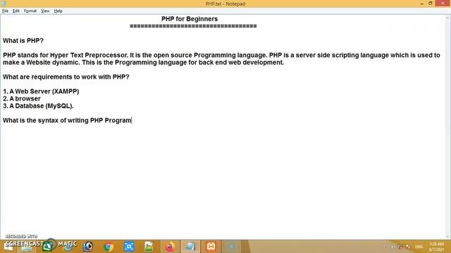 PHP Full Course | PHP for Beginners | PHP Complete Course | PHP Tutorial | PHP Introduction смотреть онлайн