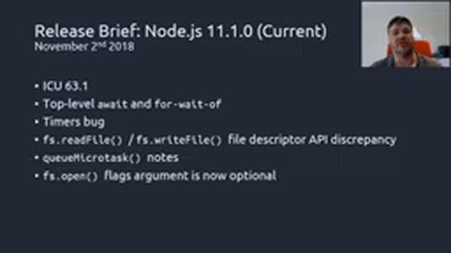 Release Brief: Node.js 11.1.0 смотреть онлайн