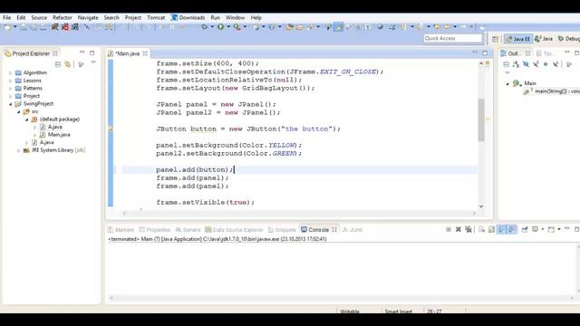 Java swing: Компонент JPanel (панель). урок 6! смотреть онлайн