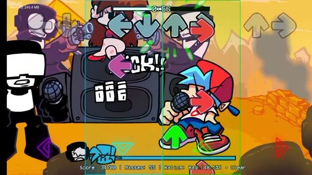 Прошёл 3 уровня в FNF|UGH,GUNS,STRESS?