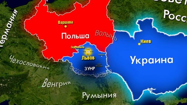 История Украины - на карте