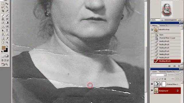 060 Восстановление старой фотографии. смотреть онлайн