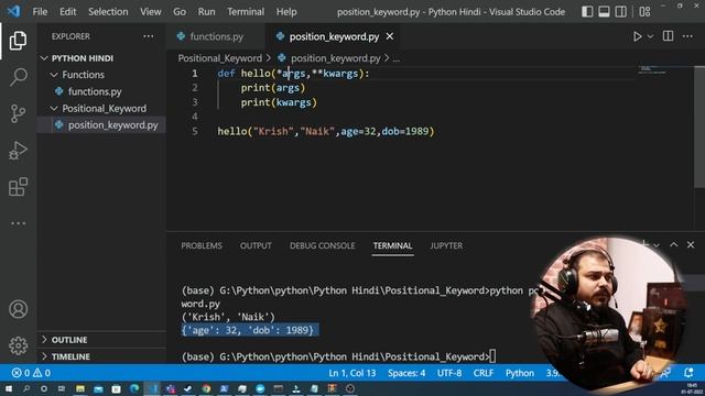 Tutorial 16-Position And Keyword Argument In Functions|Python In Hindi|Krish Naik смотреть онлайн