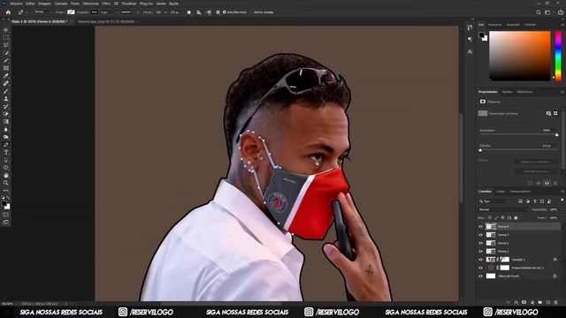 Speed Art Efeito Cartoon Neymar Jr - How to make GTA Neymar cartoon effect in Photoshop смотреть онлайн