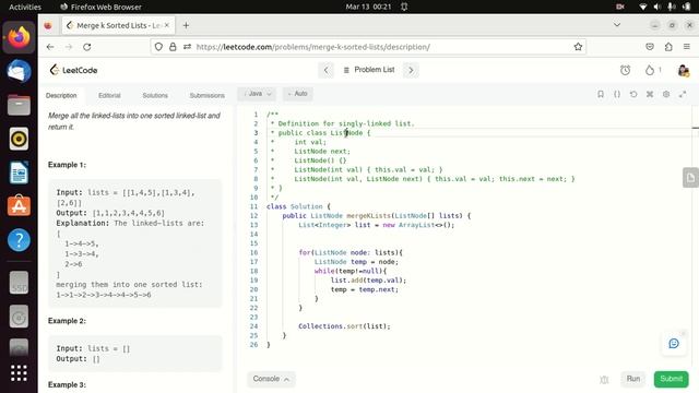 merge-k-sorted-lists | Leetcode #leetcode #coding #codingchallenge #java смотреть онлайн