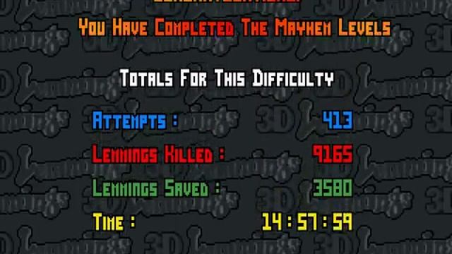3D Lemmings Level 80 - "Final Maze" & Ending смотреть онлайн