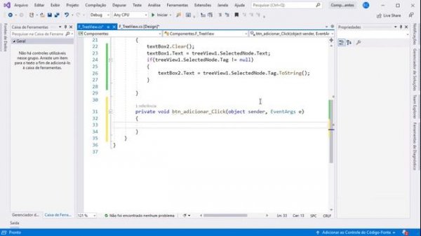 Componente TreeView - Curso Programação Completo C# Visual Studio - Aula 91