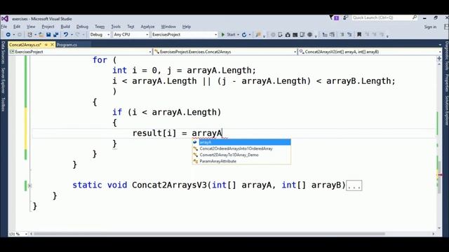 concat arrays in c# смотреть онлайн