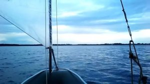 Парус "стриж" на надувной лодке