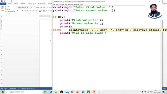 Python Tutorial #3 | If Statement in Python | Python for Beginners | Faiz Rasool Online смотреть онлайн
