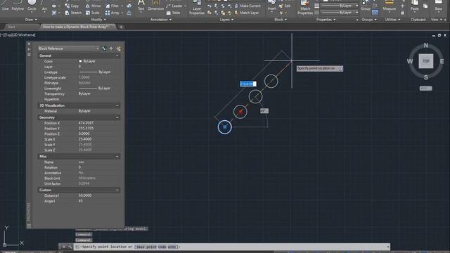 AutoCAD How to make a Dynamic Block Polar Array смотреть онлайн