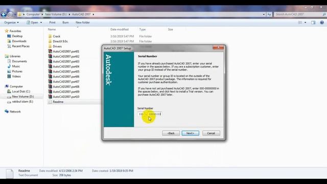 AutoCAD 2007 Installation with problem solve in Windows 7,8,10 #Autocad #rakibulofficial смотреть онлайн