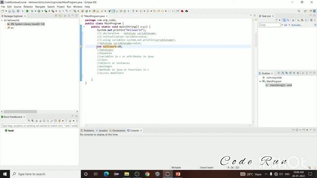 Java Basic Course Part6 [Datatypes + Variables(attributes)+Keywords] смотреть онлайн