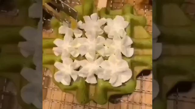 готовим цветные вафли, #залипательное видео, #красота, #неотвестиглаз,#вафли смотреть онлайн