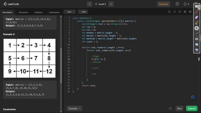 54. Spiral Matrix ?| Leetcode | Level 2 | JAVA смотреть онлайн