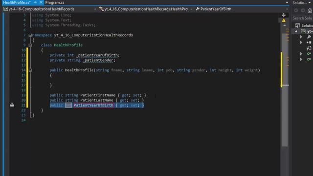 C# Programming Challenge 4.16: Computerization of Health Records Pt.1: Creating class and propertie смотреть онлайн