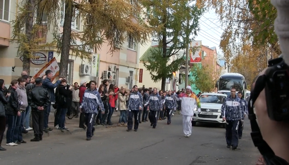 Встреча Олимпийского огня Сочи-2014 в г. Тверь смотреть онлайн