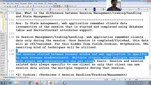 173 Difference between State, Seesion Management | Session handling | Java web application Servlets смотреть онлайн