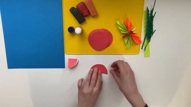 Аппликация «Бабочка на цветке» от Солоповой Екатерины Владимировны смотреть онлайн