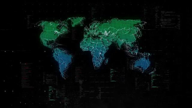 Фон Карты Мира - Футаж HUD для монтажа видео смотреть онлайн