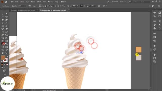 Adobe Illustrator | How To Use Mesh Tool and Create a Vector смотреть онлайн