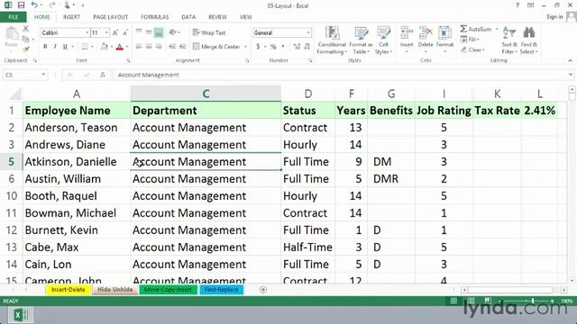 Excel 2013 Training Tutorials-05 Adjusting Worksheet Layout and Data (Hide) смотреть онлайн