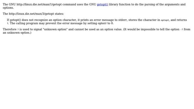 How to specify -? option with GNU getopt? (3 Solutions!!) смотреть онлайн