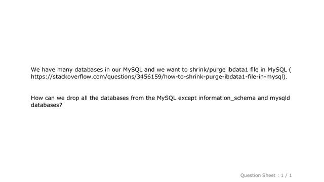MySQL : Drop all databases in MySQL смотреть онлайн
