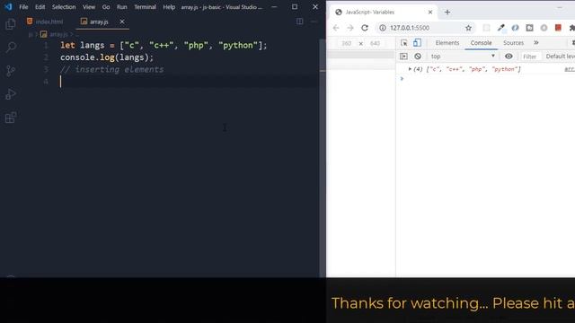 Array splice in JavaScript | JavaScript Array methods tutorial (Hindi) смотреть онлайн