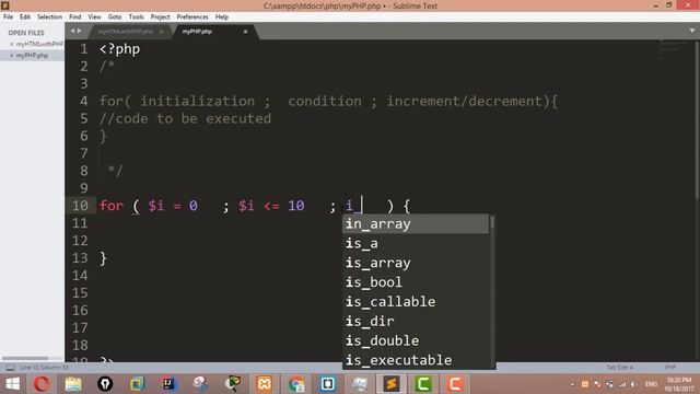PHP Tutorials for Beginners 26 - For Loop in PHP смотреть онлайн