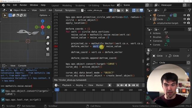 Blender+Python: Color Slices Tutorial Series, Part 5: Creating a stack of curves смотреть онлайн