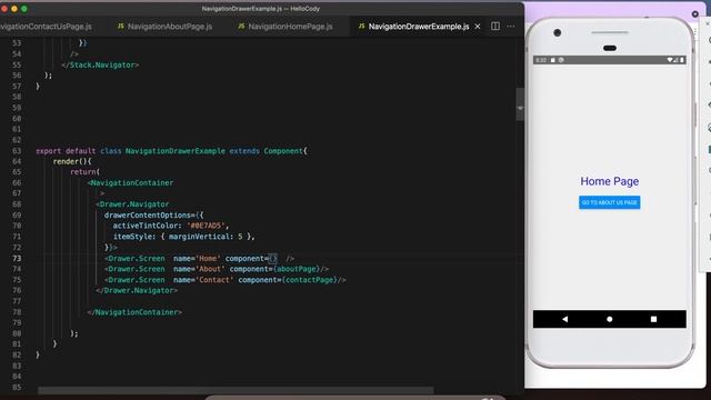React Native: Drawer Navigator #23 | React Native Tutorial in Hindi | हिंदी में смотреть онлайн
