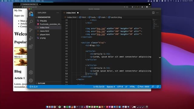 Курс HTML/CSS Advanced | HTML5-теги main, header, section, aside, footer, article смотреть онлайн