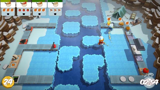 Overcooked Уровень 6-3. 3 звезды, 2 игрока. Co-op смотреть онлайн