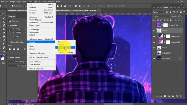 Cyberpunk effect photoshop 2023 - cyberpunk photography tutorial смотреть онлайн