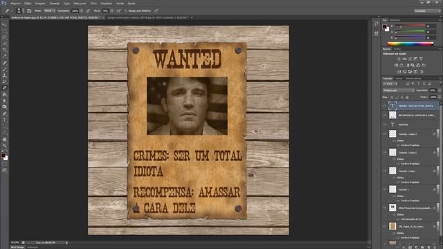 Video Aula Photoshop CS6 - Cartaz de Procurado (Wanted) смотреть онлайн