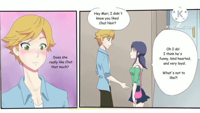 [alley Cat Miraculous Ladybug Comic]{part 1} Marichat Scene😳❤️