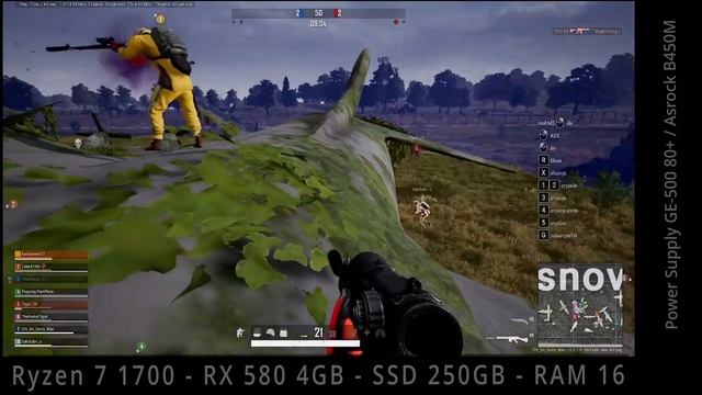 PUBG 8x8 - Ryzen7 1700 - RX 580 4GB - SSD 250GB - Power Supply GE 500 смотреть онлайн