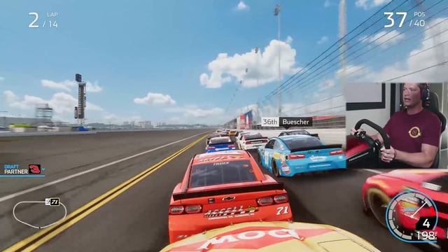 NASCAR Heat 4 Gameplay with a Wheel! смотреть онлайн