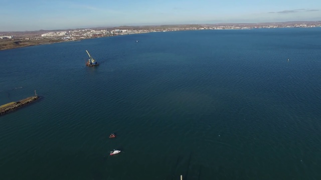 Строительство технологического моста через Керченский пролив. Часть 6 смотреть онлайн