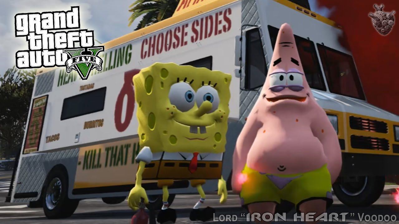 GTA V! ГУБКА БОБ И ПАТРИК НАКОРМИЛИ ЛОС-САНТОС! ВИДЕО ПРИКОЛЫ МИРА ИГРЫ GTA 5 MODS [ГТА 5 МОДЫ] #102 смотреть онлайн