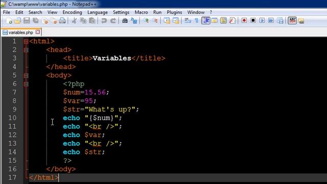 PHP & MySQL Tutorial - 6: Variables in PHP смотреть онлайн
