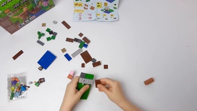 Bela 10807 Арбузная ферма (Аналог LEGO Minecraft 21138) смотреть онлайн