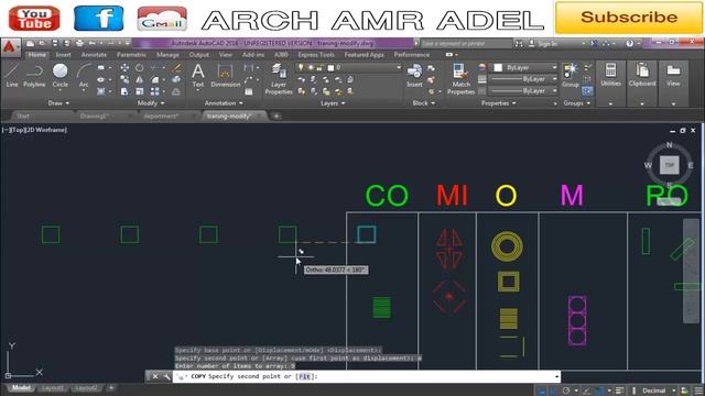 21 COPY ARRAY-AUtOCAD 2016 смотреть онлайн