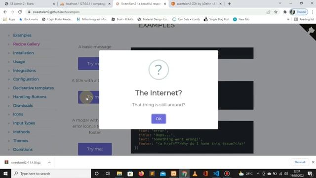 Web Company Profile (33) dengan Codeigniter - Menampilkan Notifikasi dengan Sweet Alert 2 смотреть онлайн