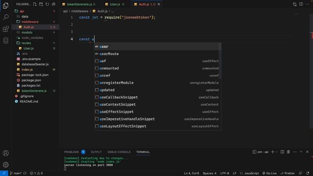 Part 9: Get User Profile Detail Api with jwt token and setup Auth middleware смотреть онлайн