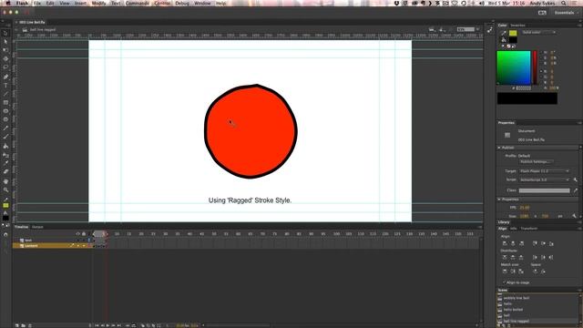 How to Create Line Boil/Wobby Lines in Flash смотреть онлайн